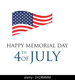 Happy Memorial Day american Vektor Illustration Design. Abbildung der US-amerikanischen Feiertage mit US-Flagge Stock Vektor