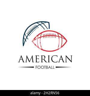American Sport Fußball Logo Vektor Illustration Design Vorlage Stock Vektor