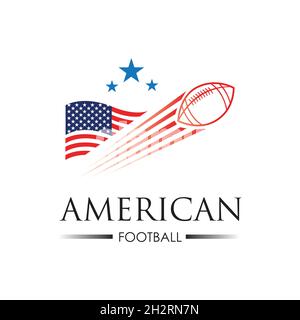 American Sport Fußball Logo Vektor Illustration Design Vorlage Stock Vektor
