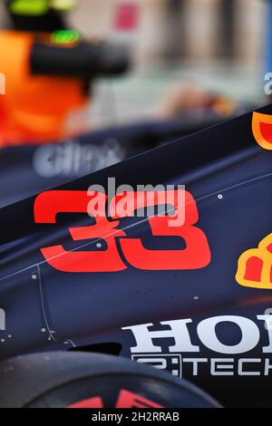 #33 - Max Verstappen (NLD) Red Bull Racing RB16B. 23.10.2021. Formel-1-Weltmeisterschaft, Rd 17, großer Preis der Vereinigten Staaten, Austin, Texas, USA, Qualifying Day. Bildnachweis sollte lauten: XPB/Press Association Images. Stockfoto