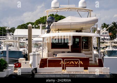 fort Lauderdale, FL, USA - 23. Oktober 2021: Foto der Ft Lauderdale International Boat Show 2021 Stockfoto