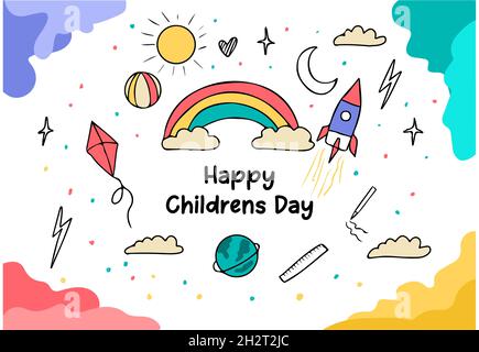 Happy childrens Tag Hintergrund Stock Vektor