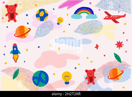 Happy childrens Tag Hintergrund Stock Vektor