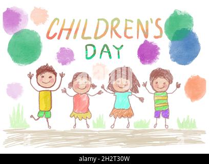 Happy childrens Tag Hintergrund Stock Vektor