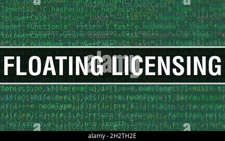 Floating Licensing Text geschrieben auf Programmieren Code abstrakten Technologie Hintergrund von Software-Entwickler und Computer-Skript. Floating Licensing Conce Stockfoto