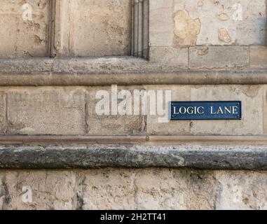 Logic Lane abseits der High Street vom University College Oxford Oxfordshire England Stockfoto