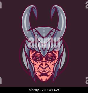 LOGO VON SPARTAN MASCOT Stock Vektor