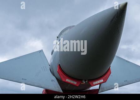 Radom, Polen - 25. August 2018: Radom Air Show - Eurofighter EF-2000 Typhoon (ZK348) Stockfoto