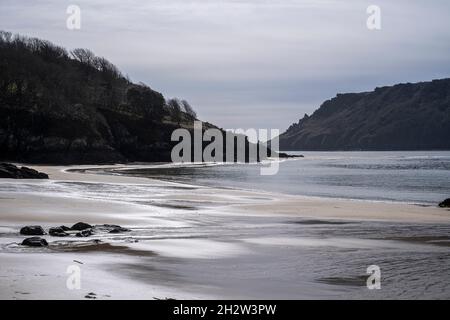 Blick vom Millbay Beach in der Nähe von Salcombe, Devon Stockfoto