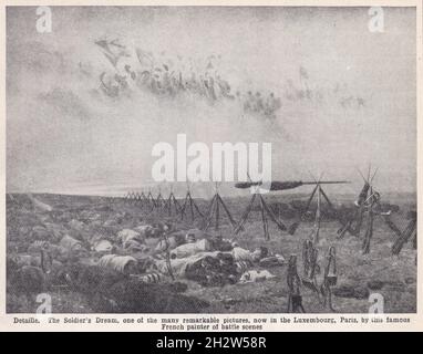 Der Traum des Soldaten - Gemälde von Detaille. Stockfoto