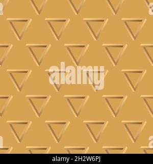 Nahtloses Muster mit unmögliches Dreieck. Geometrischer Hintergrund mit dreieckigen Formen. Vektorgrafik Stock Vektor