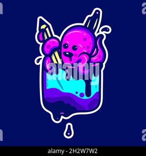 ABBILDUNG DER OCTOPUS-TASCHE Stock Vektor