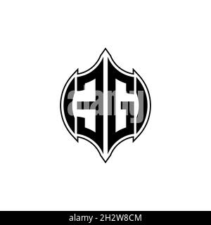 EC Monogram Logo Brief mit einfacher Form und Kreis abgerundeten Design-Vorlage isoliert auf schwarzem Hintergrund Stock Vektor