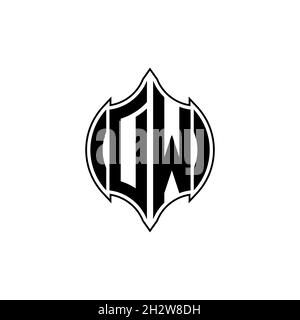 DS Monogram Logo Brief mit einfacher Form und Kreis abgerundeten Design-Vorlage isoliert auf schwarzem Hintergrund Stock Vektor