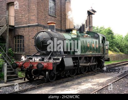 Dampflokomotive 4144 - BR Klasse 41xx - Didcot Railway Centre, Didcot, Oxfordshire, England, UK. Stockfoto