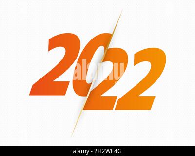 2022 Zeichen für das neue Jahr. Vektorgrafik. Stock Vektor