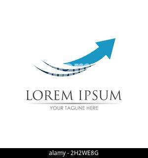 Pfeil vector illustration symbol Logo Template Design Stock Vektor
