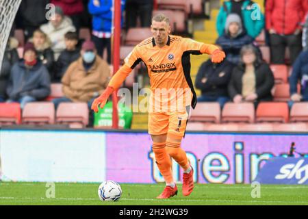 Robin Olsen #1 von Sheffield United in Aktion während des Spiels Stockfoto