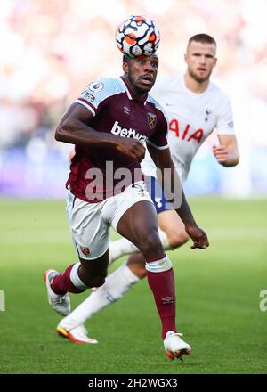 London, Großbritannien. 24. Oktober 2021. Während des Premier League-Spiels im London Stadium, London. Bildnachweis sollte lauten: Jacques Feeney/Sportimage Kredit: Sportimage/Alamy Live News Stockfoto