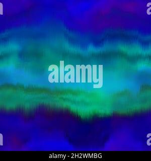 Regenbogen Raum gefärbt Aquarell Welle Textur Hintergrund. Nahtloses, tropisches, lebendiges 80er-Jahre-Boho-Muster. Für Retro-Hippie-Mode, Vintage bunt Stockfoto