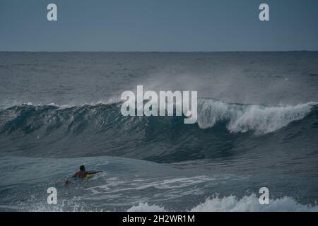 Seascape. surfin El Altillo. Moya. Gran Canaria. Kanarische Inseln. spanien Stockfoto