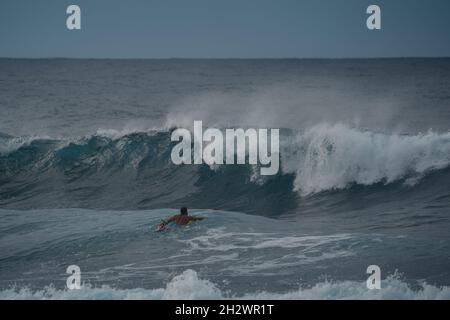 Seascape. surfin El Altillo. Moya. Gran Canaria. Kanarische Inseln. spanien Stockfoto