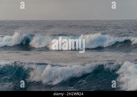 Seascape. surfin El Altillo. Moya. Gran Canaria. Kanarische Inseln. spanien Stockfoto