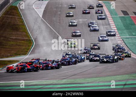 Start des Rennens, Abfahrt, während der 2021 4 Stunden von Portimao, 5. Runde der 2021 European Le Mans Series, vom 21. Bis 24. Oktober 2021 auf dem Algarve International Circuit, in Portimao, Portugal - Foto Paulo Maria / DPPI Stockfoto