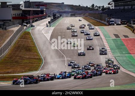 Start des Rennens, Abfahrt, während der 2021 4 Stunden von Portimao, 5. Runde der 2021 European Le Mans Series, vom 21. Bis 24. Oktober 2021 auf dem Algarve International Circuit, in Portimao, Portugal - Foto Paulo Maria / DPPI Stockfoto