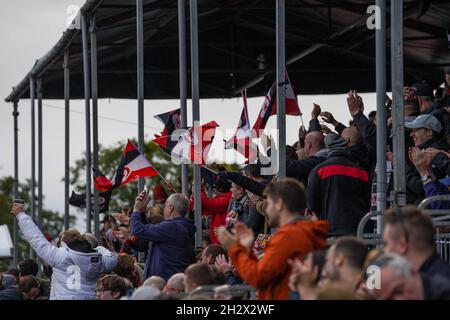 London, Großbritannien. 24. Okt, 2021. saracens feiern in London, Vereinigtes Königreich am 10/24/2021. (Foto von Richard Washbrooke/News Images/Sipa USA) Quelle: SIPA USA/Alamy Live News Stockfoto