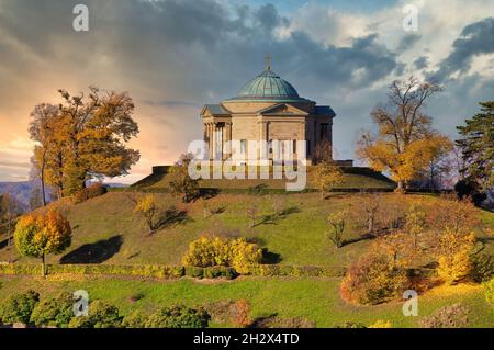 Stuttgart, 7. April 2020: Grabkapelle Württemberg Rotenberg Stockfoto