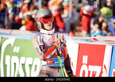 Soelden, Österreich. Okt. 2021. Rettenbachgletscher, SOELDEN, AUST Lucas Braathen ( NOR ) während des Herren-Riesenslaloms beim FIS Ski Weltcup Opening 2021/22, Rettenbachgletscher, Soelden, Österreich. FIS SKI WORLDCUP Julia Kneissl/ SPP Credit: SPP Sport Press Foto. /Alamy Live News Stockfoto