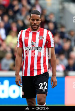 Brentford Community Stadium, London, Großbritannien. Okt. 2021. Premier League Football Brentford versus Leicester; Zanka of Brentford Credit: Action Plus Sports/Alamy Live News Stockfoto