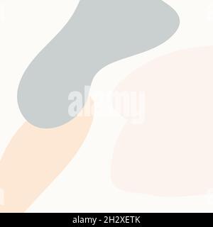 Ein abstraktes Hintergrundbild mit abgerundeten minimalistischen Formen in gedeckten Farben. Stock Vektor