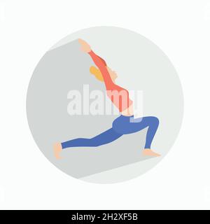 Cover für Highlights in Social Media. Yoga. Fitness. Vektorgrafik Stock Vektor