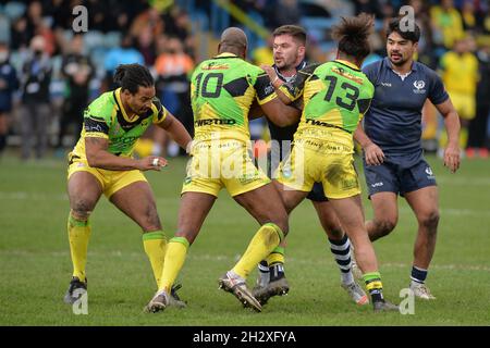 Featherstone, England - 24. Oktober 2021 - Liam Hood of Scotland in Aktion während der Rugby League International Jamaica vs Scotland im Millenium Stadium, Featherstone, UK Dean Williams Stockfoto