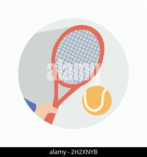 Tennis. Sport. Cover für Highlights in Social Media. Vektorgrafik Stock Vektor