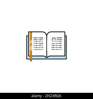 Symbol für Leselinie, Vektor auf weißem Hintergrund Stock Vektor