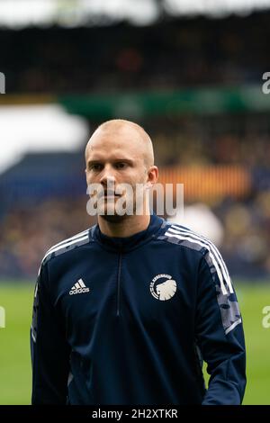 Broendby, Dänemark. Okt. 2021. Nicolai Boilesen vom FC Kopenhagen vor dem 3F Superliga-Spiel zwischen Broendby IF und dem FC Kopenhagen im Broendby Stadion in Broendby. (Foto: Gonzales Photo/Alamy Live News Stockfoto