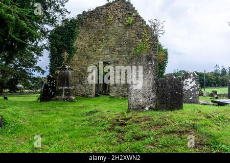 Die Ruinen der alten St. Patricks, Kirche von Irland, Pfarrkirche in Ardagh, County Longford, Irland. Stockfoto
