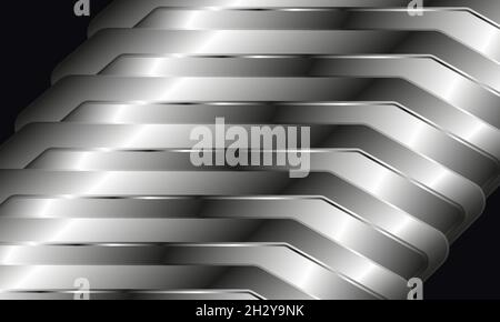 Abstrakt 3d Silber geometrische Formen Hintergrund Stock Vektor