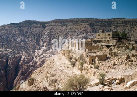 Malerisches Dana Dorf und Schlucht in Jordanien Stockfoto