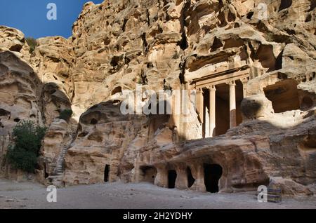 Sonnenuntergang in Al Baida (kleine Petra) Stadt in Jordanien Stockfoto