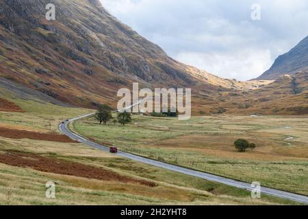 A82 Glen Coe Road, Schottland, Großbritannien Stockfoto