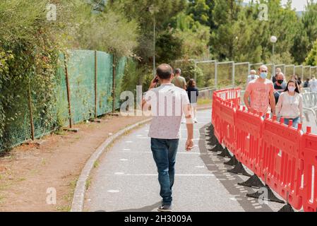 13. Juli 2021, vigo- spanien, 19. Impftag in den ifevi-Einrichtungen in Vigo. Stockfoto