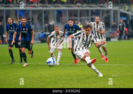 Mailand, Italien, 24. Oktober 2021, während der italienischen Meisterschaft Serie A Fußballspiel zwischen FC Internazionale und FC Juventus am 24. Oktober 2021 im Giuseppe Meazza Stadion in Mailand, Italien - Foto Morgese-Rossini / DPPI Stockfoto