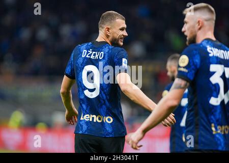 Mailand, Italien, 24. Oktober 2021, während der italienischen Meisterschaft Serie A Fußballspiel zwischen FC Internazionale und FC Juventus am 24. Oktober 2021 im Giuseppe Meazza Stadion in Mailand, Italien - Foto Morgese-Rossini / DPPI Stockfoto