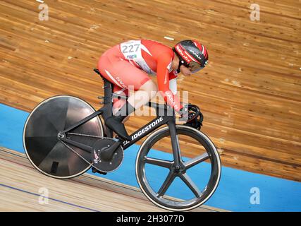 Roubaix, Frankreich, 24. Oktober 2021, Mina SATO (JPN) in Damen Keirin während der UCI 2021 Track World Championships am 24. Oktober 2021 im Jean Stablinksi Velodrome in Roubaix, Frankreich Credit: SCS/Soenar Chamid/AFLO/Alamy Live News Stockfoto