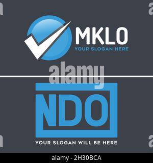 Modernes Business-Blase tick Kombination Marke Logo-Design Stock Vektor