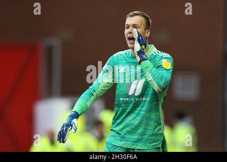 Nottingham, England, 24. Oktober 2021. Marek Rodak von Fulham während des Sky Bet Championship-Spiels auf dem City Ground, Nottingham. Bildnachweis sollte lauten: Isaac Parkin / Sportimage Stockfoto